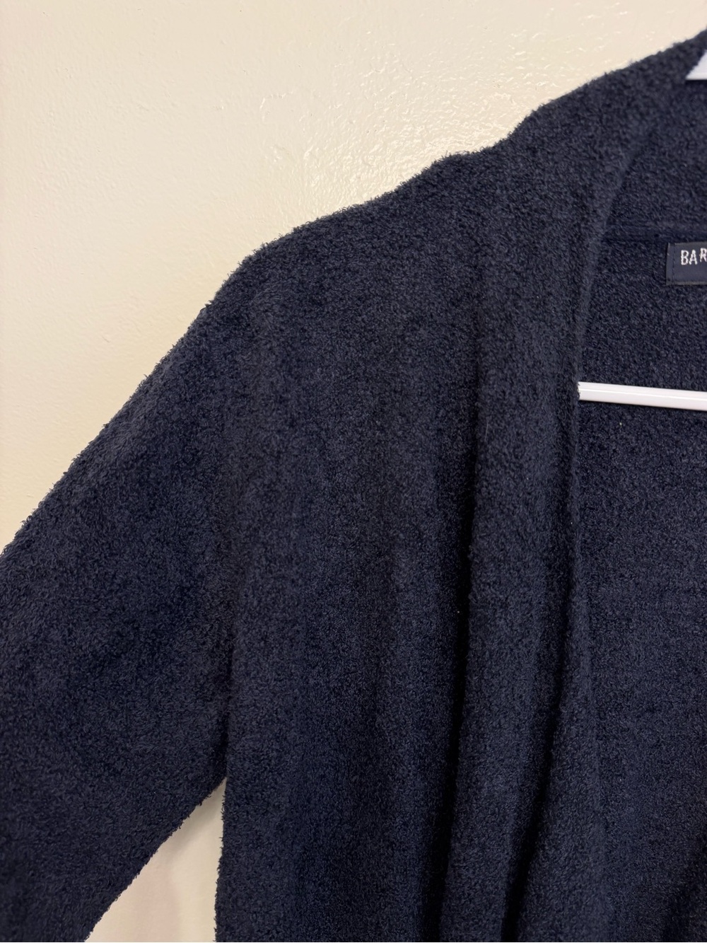 Barefoot Dreams Bamboo Chic Lite Open-Front Cardigan Navy S/M Soft - Picture 3 of 7